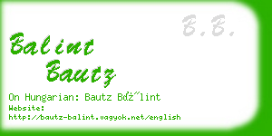 balint bautz business card